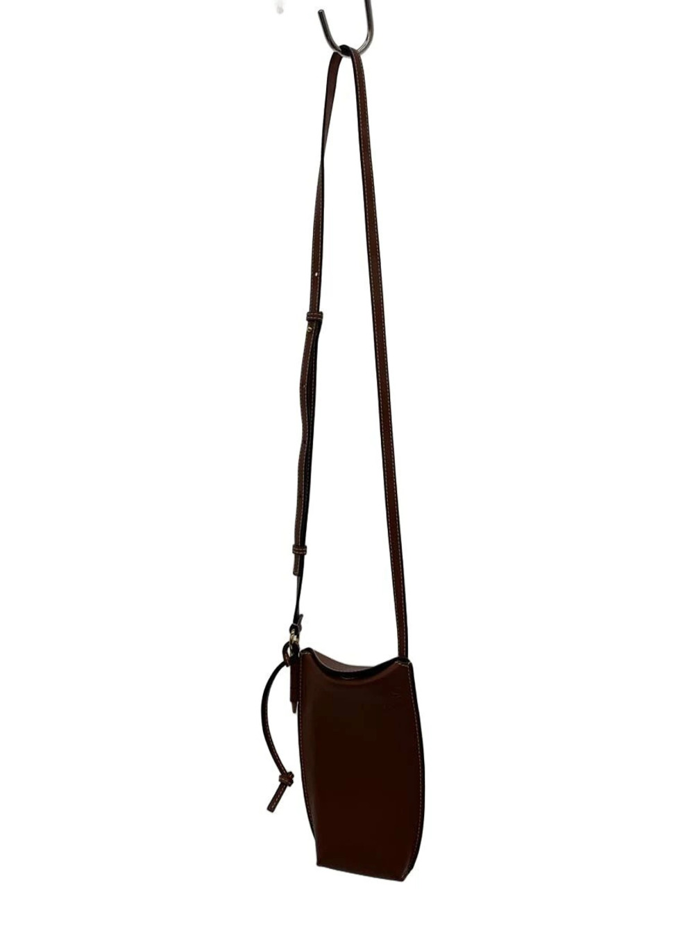 Loewe dark brown leather Gate crossbody bag shoulder strap